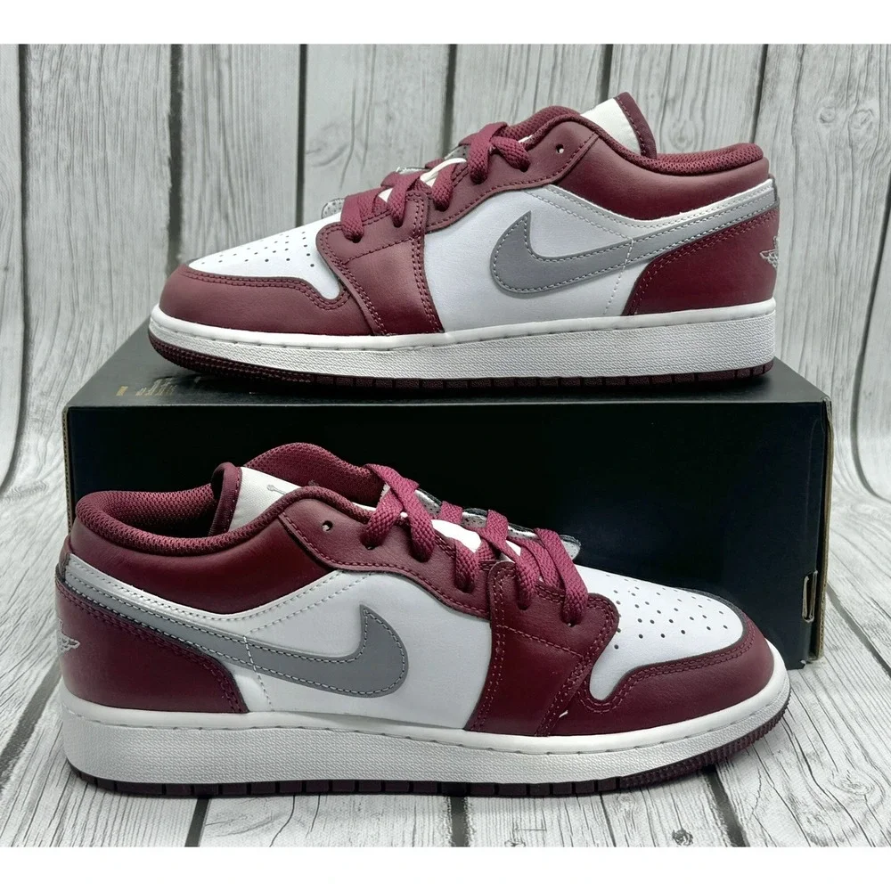Nike Air Jordan 1 Low GS Cherrywood Red Size 6Y 553560‑615